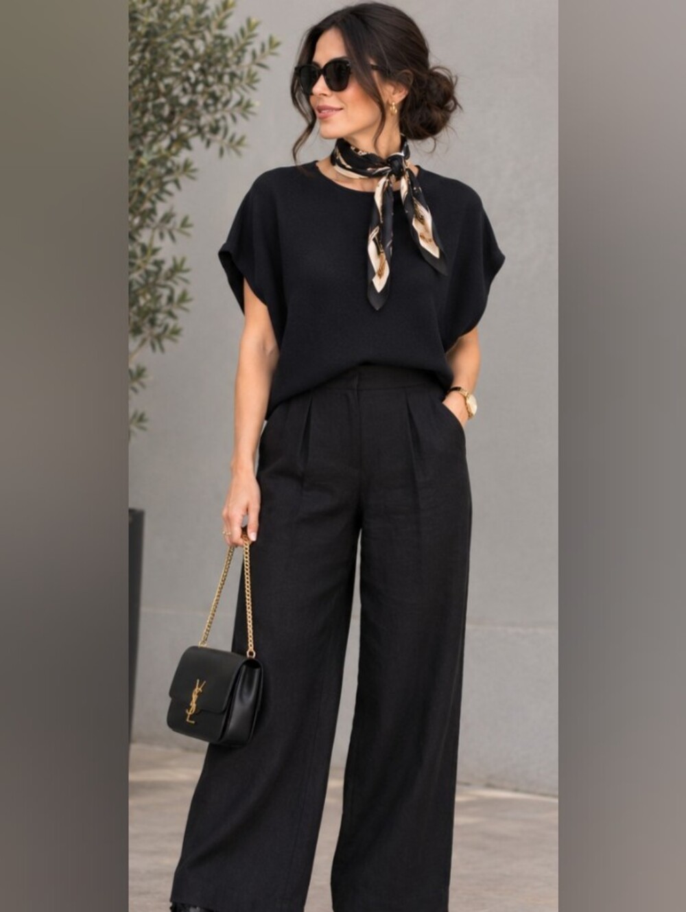 EILEEN FISHER organic Linen Cotton In Black M